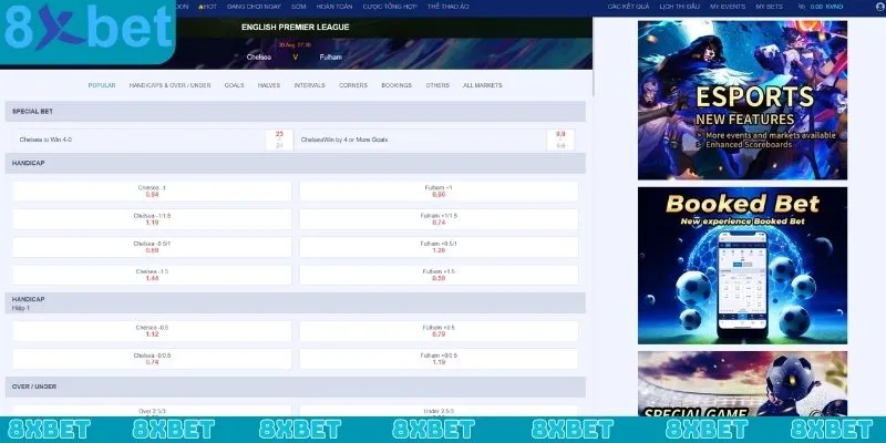 CR Thể Thao tại nhà cái 8xbet luôn là sảnh game được yêu thích