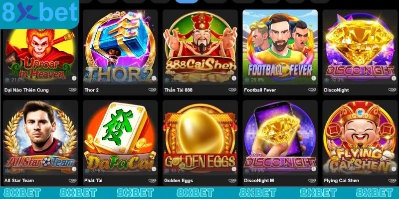 Hệ thống trò chơi nổ hũ 8xbet mà bạn không nên bỏ qua