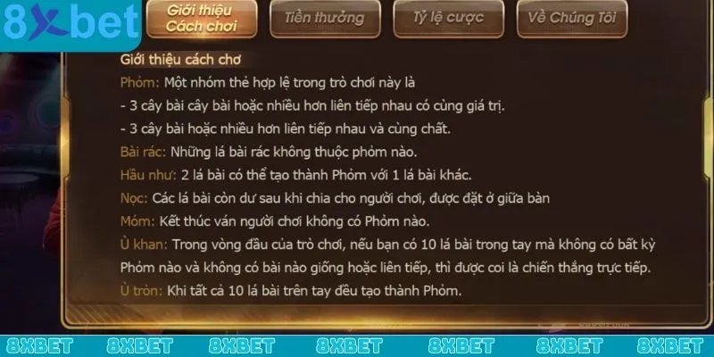 Luật chơi Phỏm 8xbet dành cho người mới